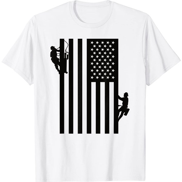 Lineman Flag T-Shirt American Lineman-image