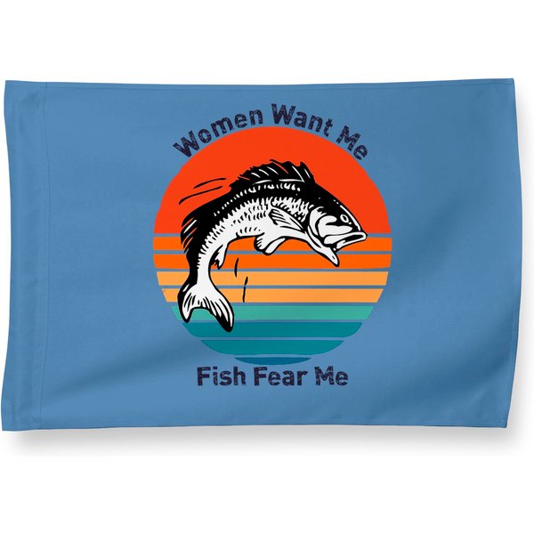 Want Me Fish Fear Me Classic House Flag-image