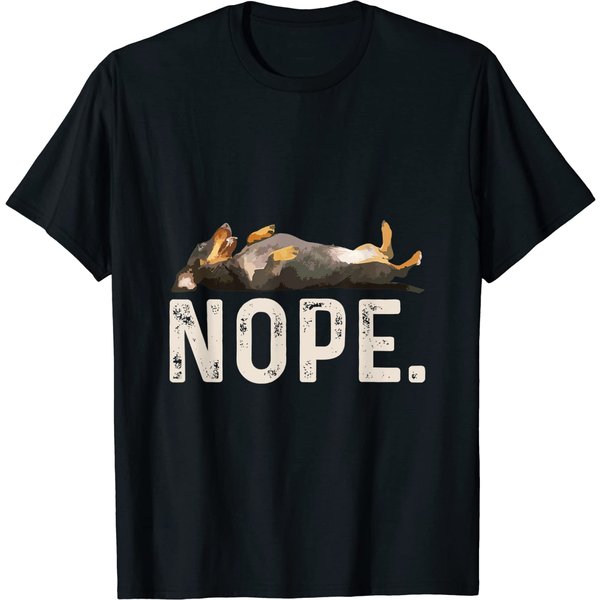 Cartoon Dachshund T-Shirt Nope Lazy Dachshund-image