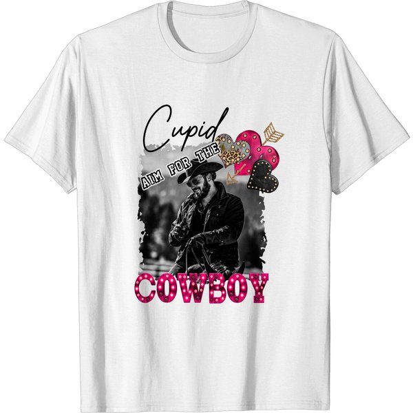 Valentine Rip Cupid Aim For The Cowboy T-Shirts-image