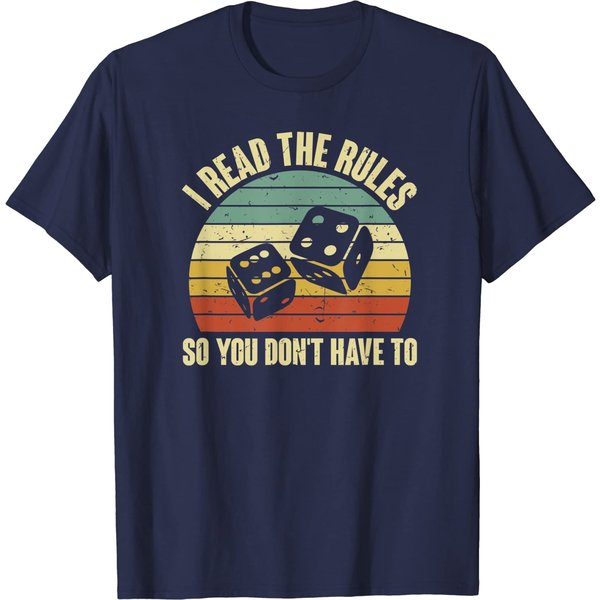 Game Night Adults Funny Board Games I Read The Rules T-Shirt-image