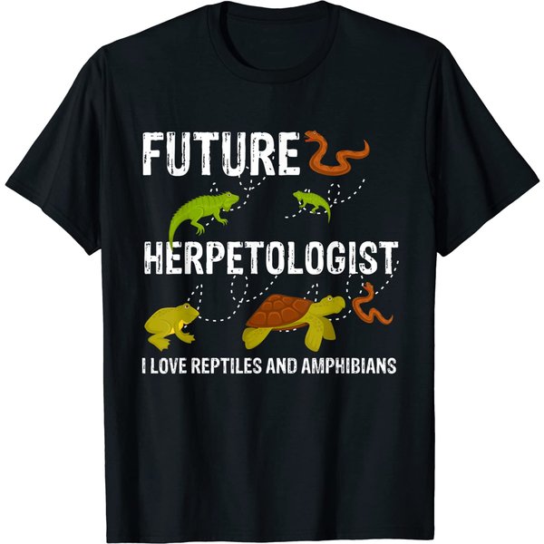 Future Herpetologist Reptiles And Amphibians Biology Insects T-Shirt-image