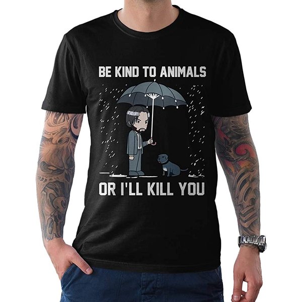 Keanu Reeves Be Kind To Animals T-Shirt-image
