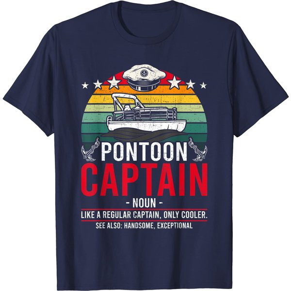 Pontoon Captain T-Shirt I'm The Pontoon Boat Captain-image