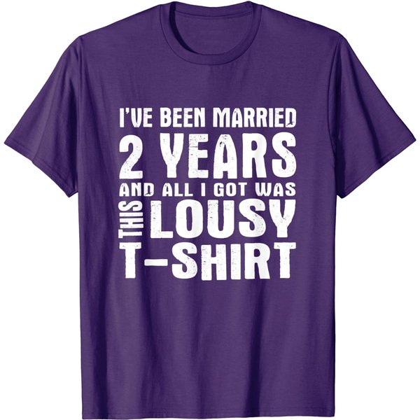 2Nd Year Anniversary Shirt Two Year Wedding Married Tee-image