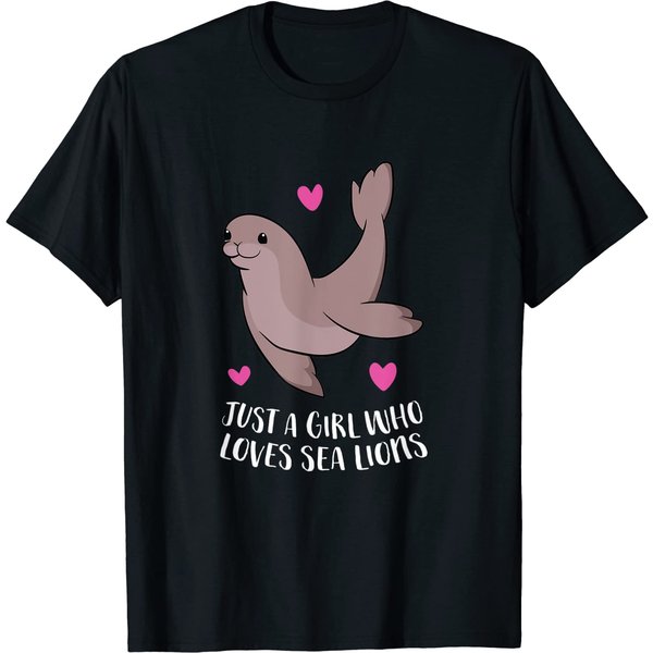 Baby Sea Lion T-Shirt Just A Girl Who Loves Sea Lions Cute Sea Lion Girl-image