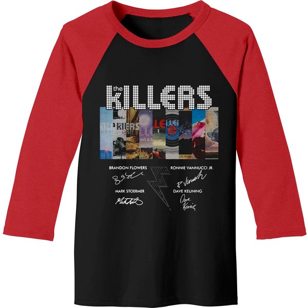 The Killers Band Members Signatures Baseball Tee-image