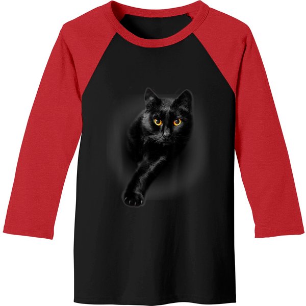 Black Cat With Yellow Eyes Tee-image