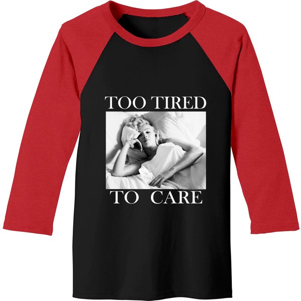 Marilyn Monroe Too Tired Baseball Tee-image