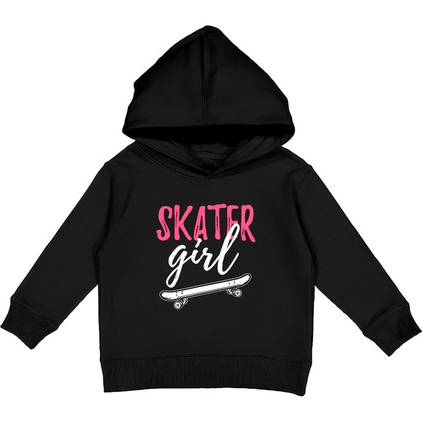 Skater Girl Skateboarding Skateboard Girls Gift Kids Pullover Hoodie-image