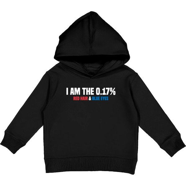 Mc1R I Am The 0.17 Percent Red Hair Blue Eyes Funny Redhead Kids Pullover Hoodie-image