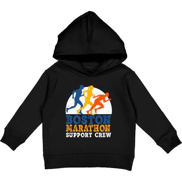 Boston Annual Marathon Runner 26.2 Miles Long Support Crew Kids Pullover Hoodie