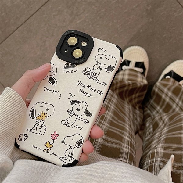 You Make Me Happy Snoopy Family Phone Case For Iphone 11 12 13 Mini Pro Max