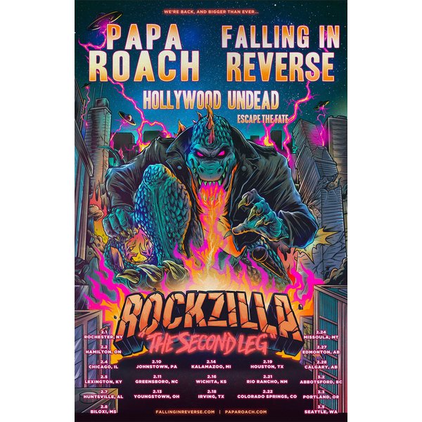 Rockzilla The Second Leg Tour 2023 Poster