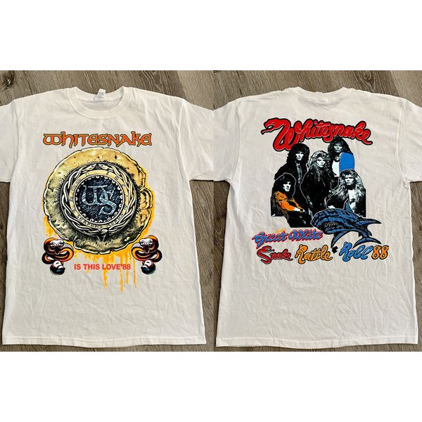 Whitesnake Is This Love '88 Concert T-Shirt, Whitesnake Rock Concert T-Shirt-image