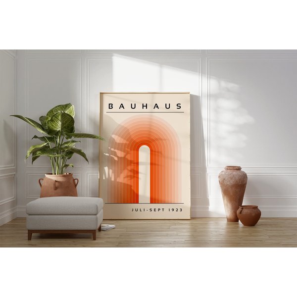 Bauhaus Orange Art DéCor Print-image