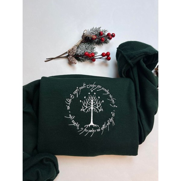 Middle Earth Embroidered Sweatshirt, Lord Of The Rings Sweatshirt-image