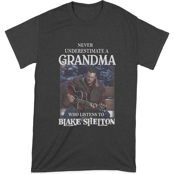 Blake Never Underestimate A Grandma Who Listens To Shelton T-Shirt-image