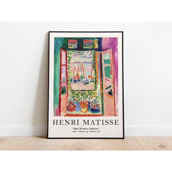 Matisse Open Window Collioure Exhibition Vintage Art Poster