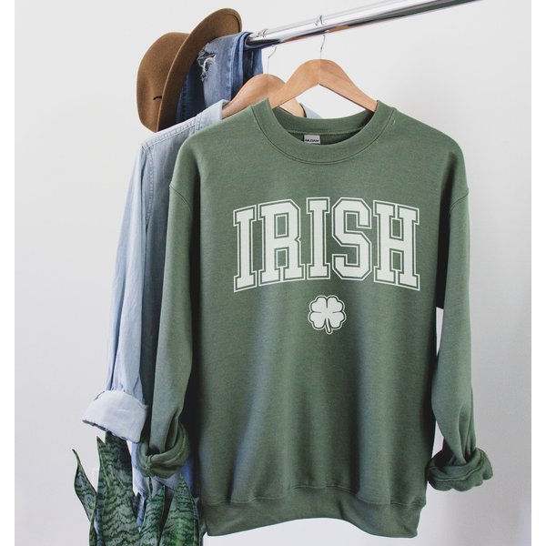 Irish Sweatshirt, Irish Crewneck, St Patricks Day Sweatshirt-image