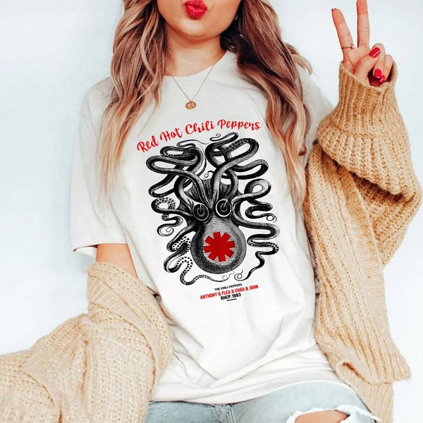 Red Hot Chili Peppers Octopus 1983 T Shirt-image