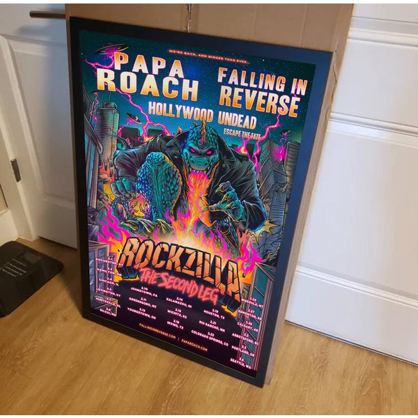 Rockzilla 2023 The Second Leg Tour Dates Poster Rockzilla Gift For Fan