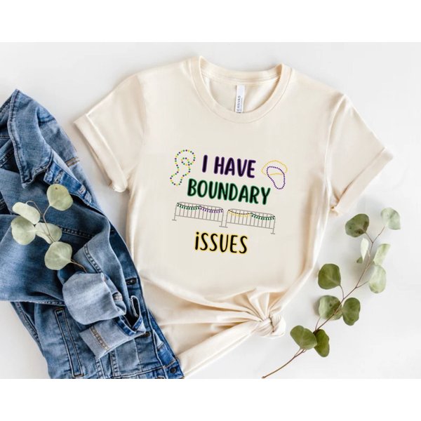 Boundary Issues | Mardi Gras Tee Shirt-image