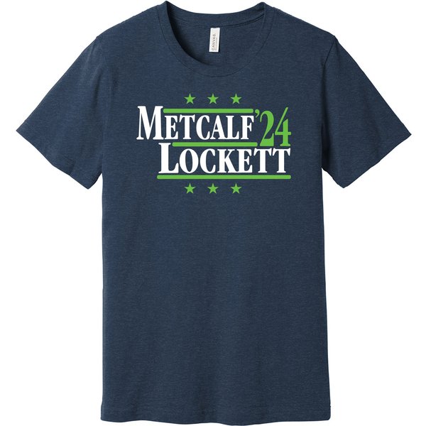 Metcalf & Lockett '24 T-Shirt, Football Legends For President Fan Shirt-image