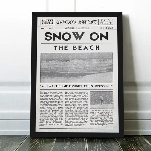 Snow On The Beach Album Cover No Poster-image