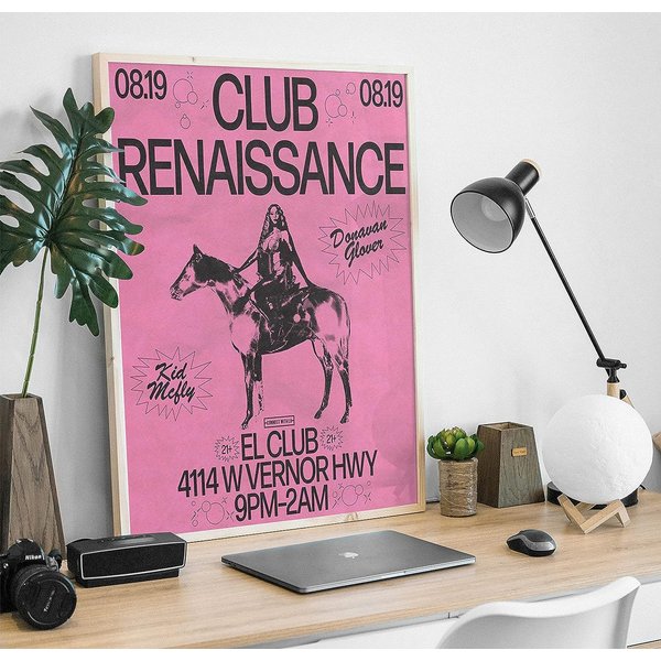 Beyonce Renaissance Tour Dates Poster, World Tour 2023 Poster, Wall Art, Un