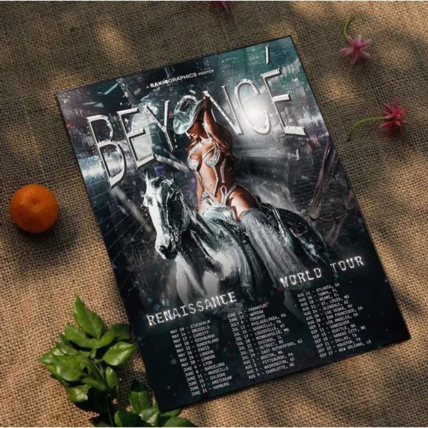 Beyonce Renaissance Tour Poster, World Tour 2023 Poster