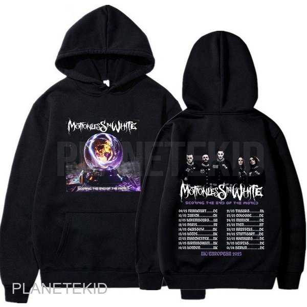 2023 Motionless In White Scoring The End Of The World Uk Europe Tour Hoodie