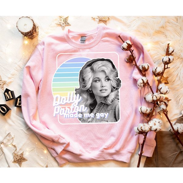 Dolly Parton Made Me Gay T-Shirt-image