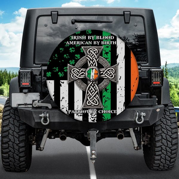 Celtic Cross Spare Tire Cover, Irish Tire Cover-image