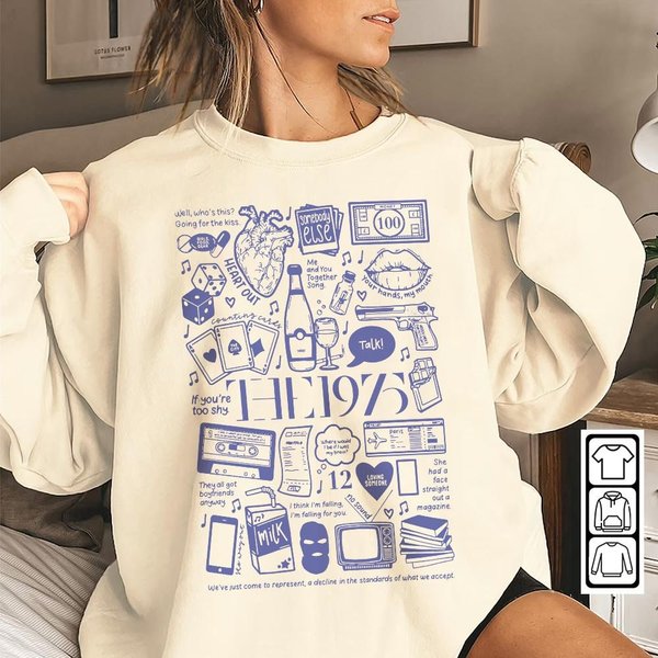 The 1975 Shirt, The 1975 Album Tee, Album Tracklist Being Funny Bfiafl Sweatshirt-image