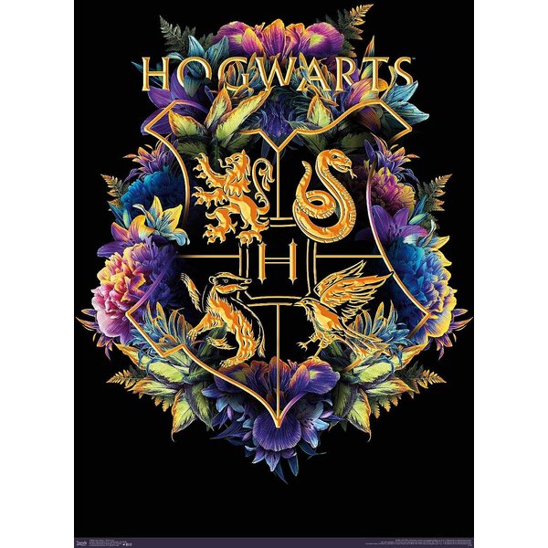 Harry Potter - Floral House Crests Wall Poster-image