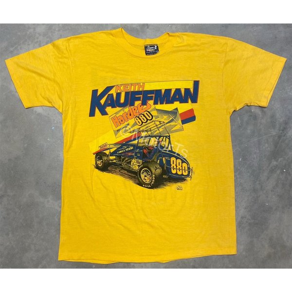 Rare Vintage 1986 Keith Kauffman / Roy Morral Sprint Car Tee-image