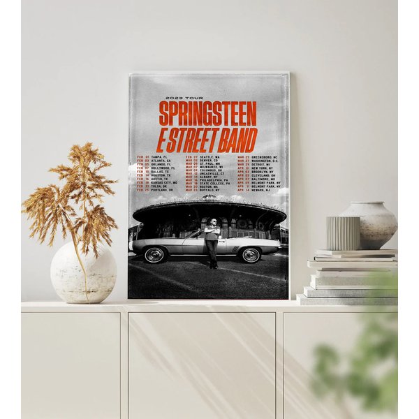 Poster Bruce Springsteen Tour 2023 America With The Band E Street Art Print