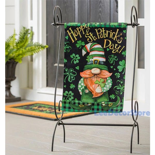 Lucky Gnome St. Patrick's Day Garden Flag-image