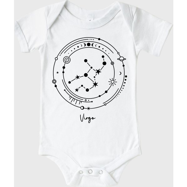 Virgo Constellation Baby Onesie - Cute Mystical Zodiac Astrology Sign-image
