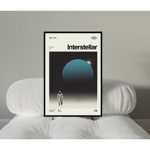 Minimalist Interstellar Movie Poster - Vintage Style - Minimalist Art - Movie Poster-image