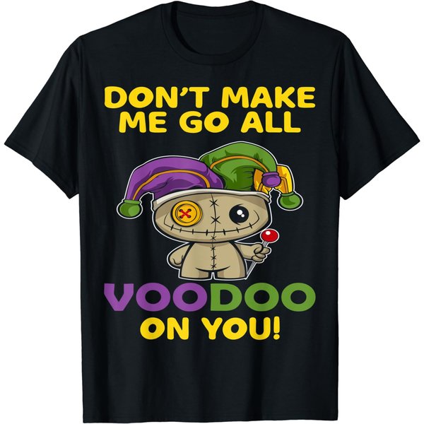Mardi Gras Voodoo Doll Funny Jester Masquerade Parade Party T-Shirt-image