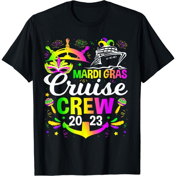 Mardi Gras Cruise Crew 2023 Cruising Festival Party T-Shirt-image