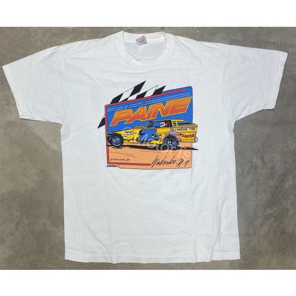 Vintage 1989 Hurricane Steve Paine Big Block Dirt Modified T Shirt-image
