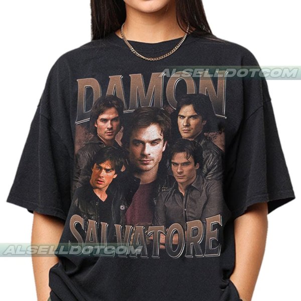 Limited Damon Salvatore Vintage T-Shirt-image