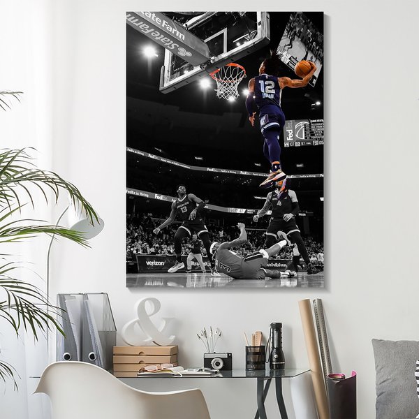 Ja Morant Dunk Poster - Memphis Grizzlies Art