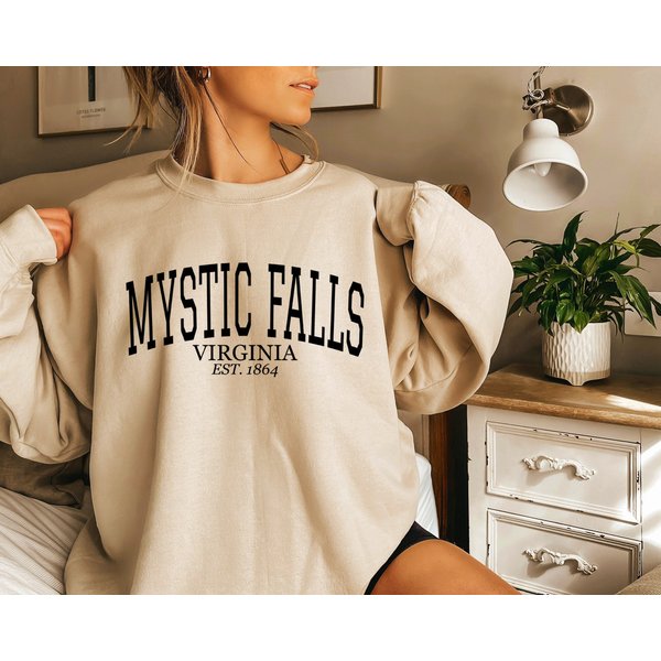 Mystic Falls Virginia Est.1864 Sweatshirt, Salvatore Sweatshirt-image