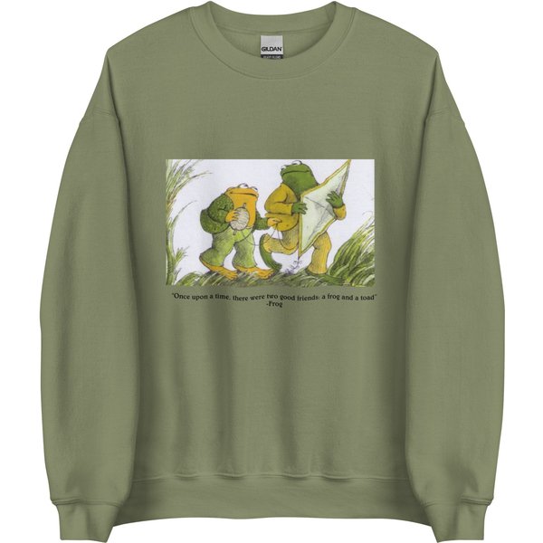 Frog And Toad | Unisex Sweatshirt, Vintage Classic Book, Crewneck, Book Lover Sweatshirt-image