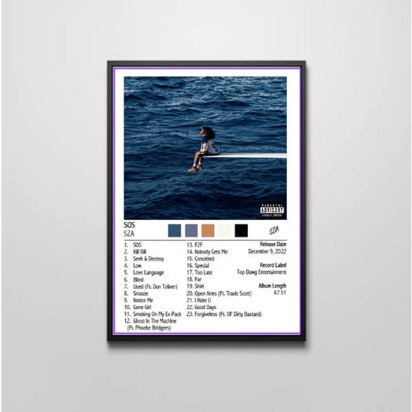 Sos | Sza Album Cover Poster-image
