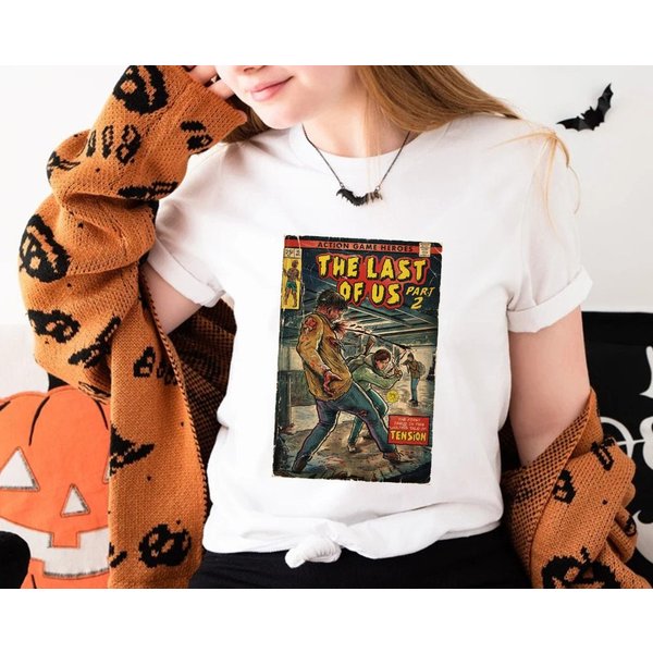 The Last Of Us Graphic T-Shirt, Ending Comic Cover Fan Art Poster Vintage Shirt-image
